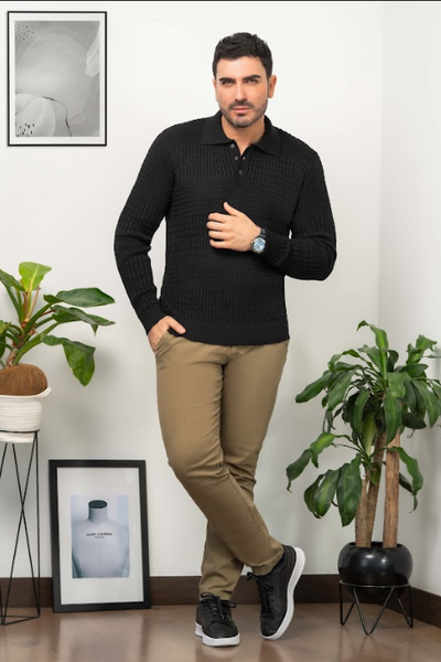 SWEATER CUELLO TIPO POLO - 5478