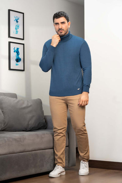 Sweater Básico Cuello Tortuga - Hombre - Ref: 5490